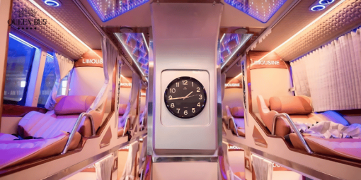 Queen Bus double sleeper limousine, perfect for couples looking for privacy and comfort.