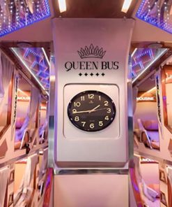 Queen Cafe Open Bus 32-bed sleeper bus with massage seats and Wi-Fi.