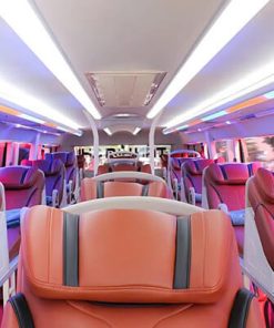 Queen Cafe Open Bus 38-bed sleeper bus with spacious beds and air conditioning.
