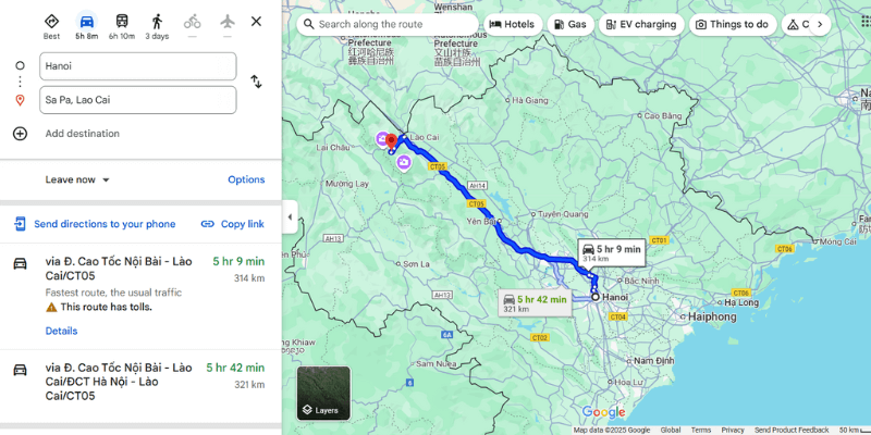 Bus Hanoi Sapa – The route is about 300 km, a fast and safe journey