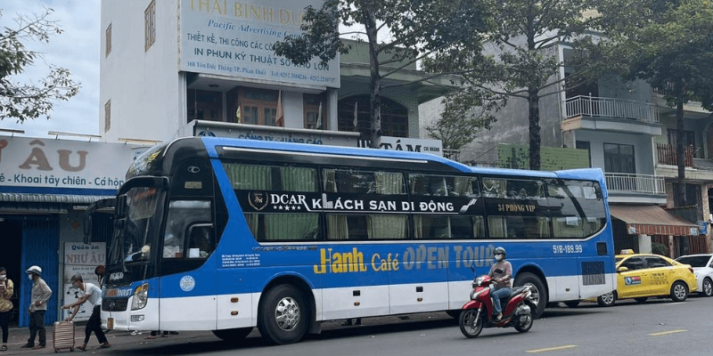 Hạnh Cafe – Xe Hội An Đà Nẵng giường nằm thoải mái, giá hợp lý