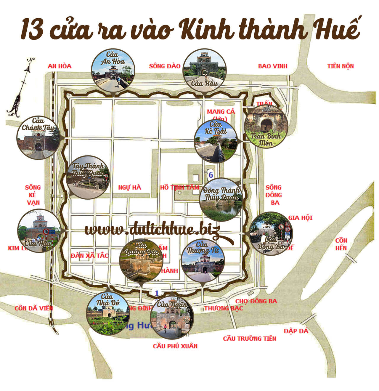 Sơ đồ tổng quan Đại Nội Huế Sơ đồ tổng quan Đại Nội Huế