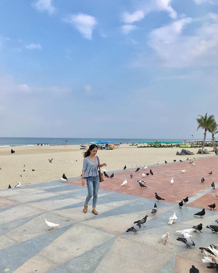 Công viên biển Đông Đà Nẵng khi nắng đã dịu (sưu tầm)