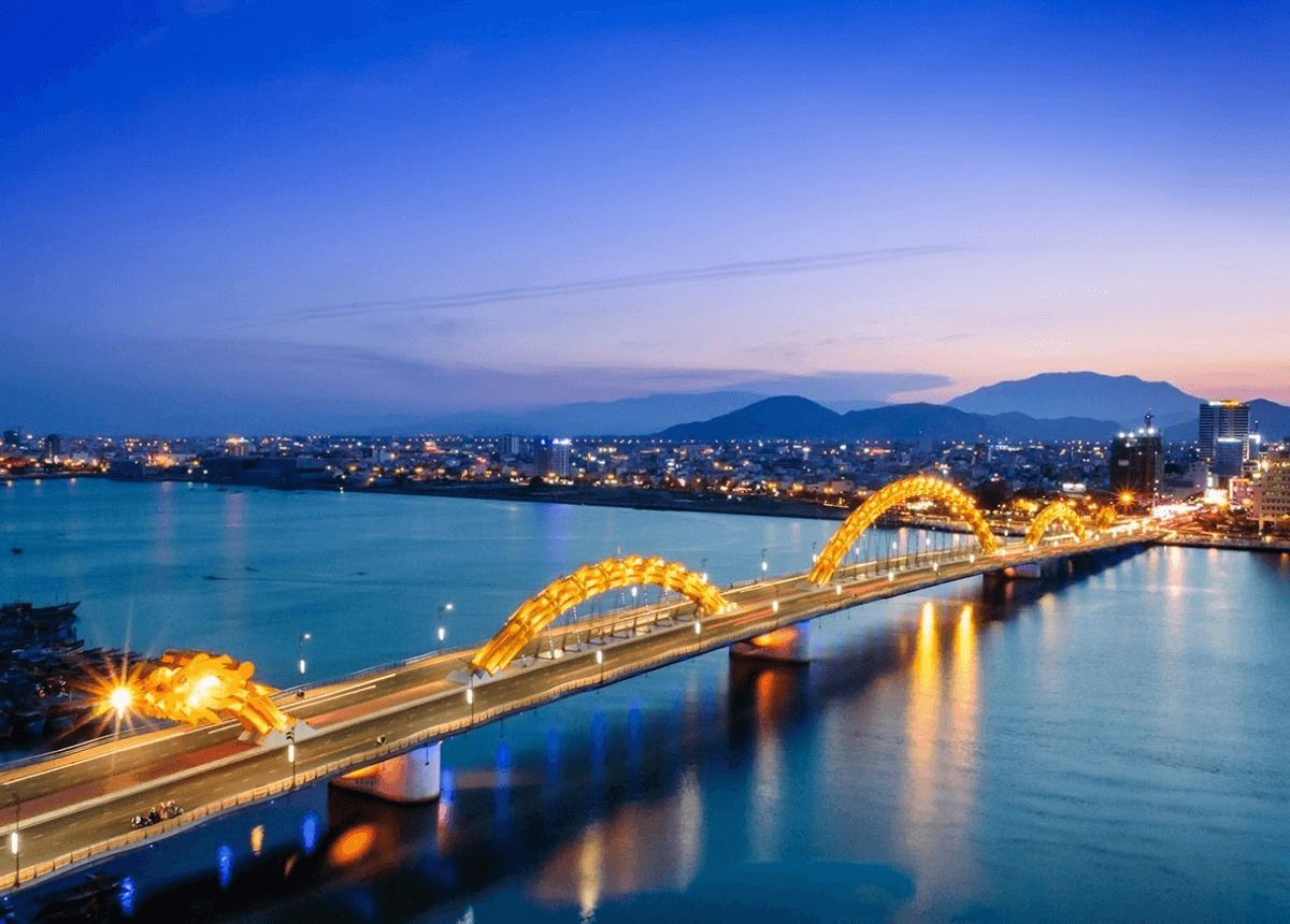 Khu vực cầu Rồng đến cầu Tình Yêu gần nhất (Ảnh Sưu tầm) Khu vực cầu Rồng đến cầu Tình Yêu Đà Nẵng gần nhất (Ảnh Sưu tầm)