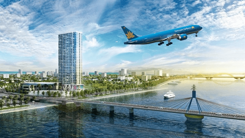 Du khách lựa chọn di chuyển bằng máy bay để tiết kiệm thời gian (Ảnh Sưu tầm)