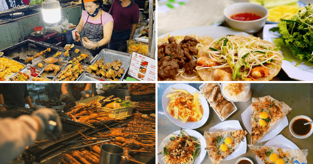 Ăn vặt tại chợ đêm Lê Duẩn (Ảnh Sưu tầm)