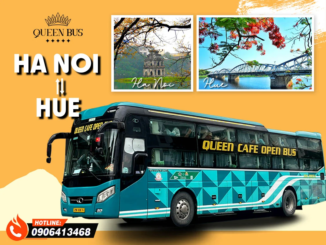 nhà xe Queen Cafe Bus với chất lượng dịch vụ hàng đầu tuyến Hà Nội - Huế nhà xe Queen Cafe Bus với chất lượng dịch vụ hàng đầu tuyến Hà Nội - Huế